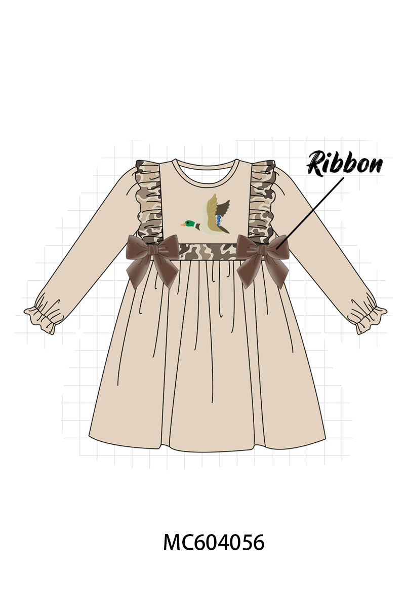 PO86 Camouflage duck embroidery ruffle collection