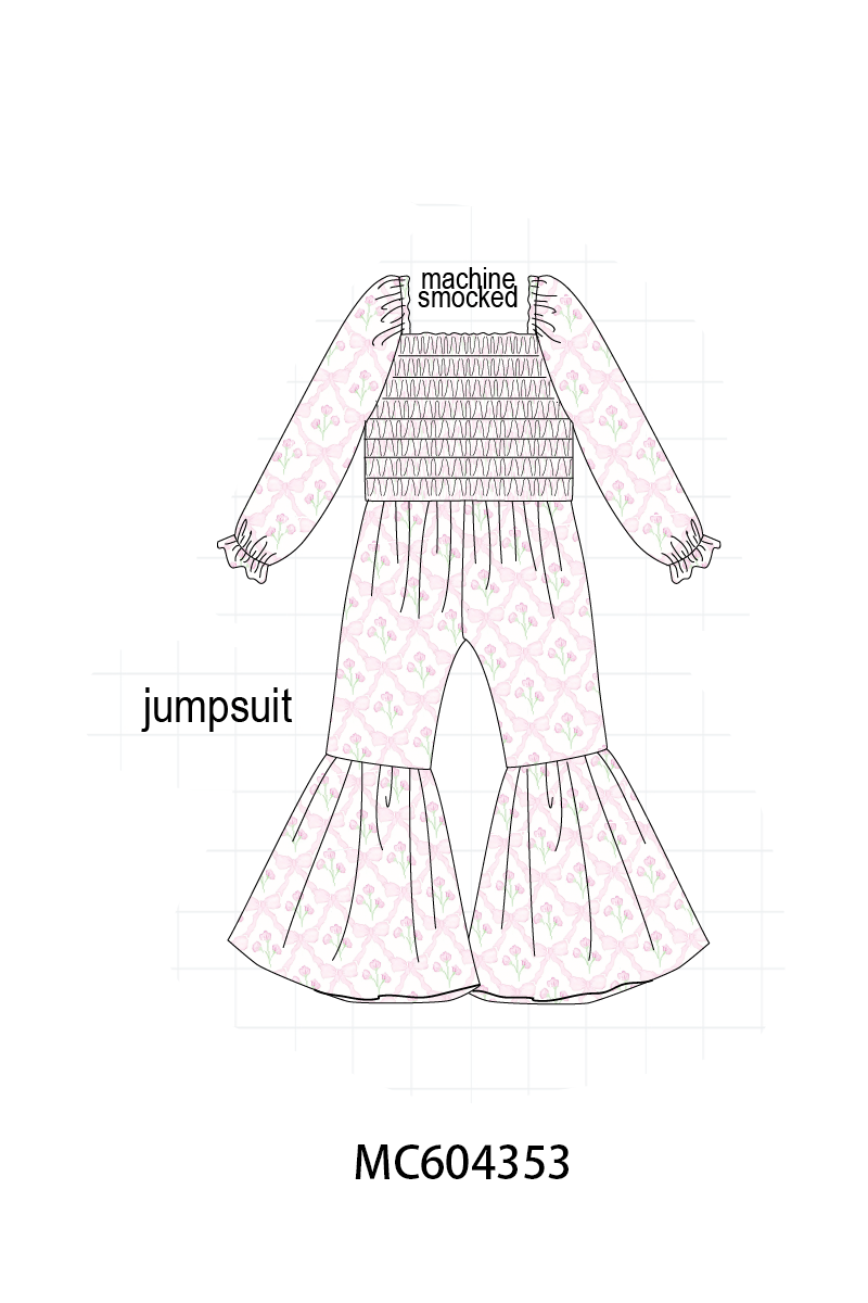 PO86 Pink floral print ruffle collection