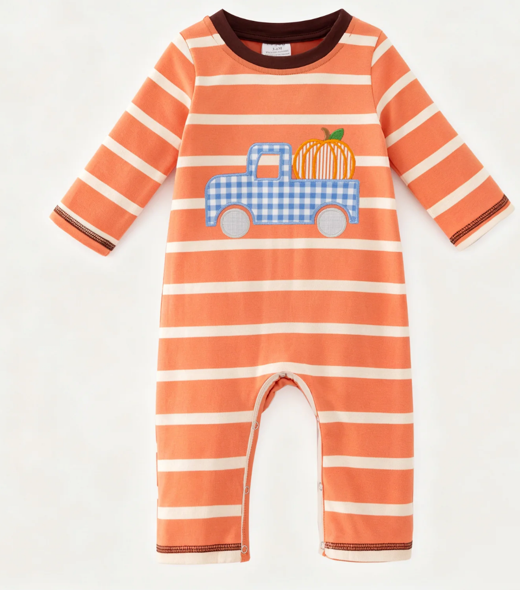 Pumpkin Truck Romper