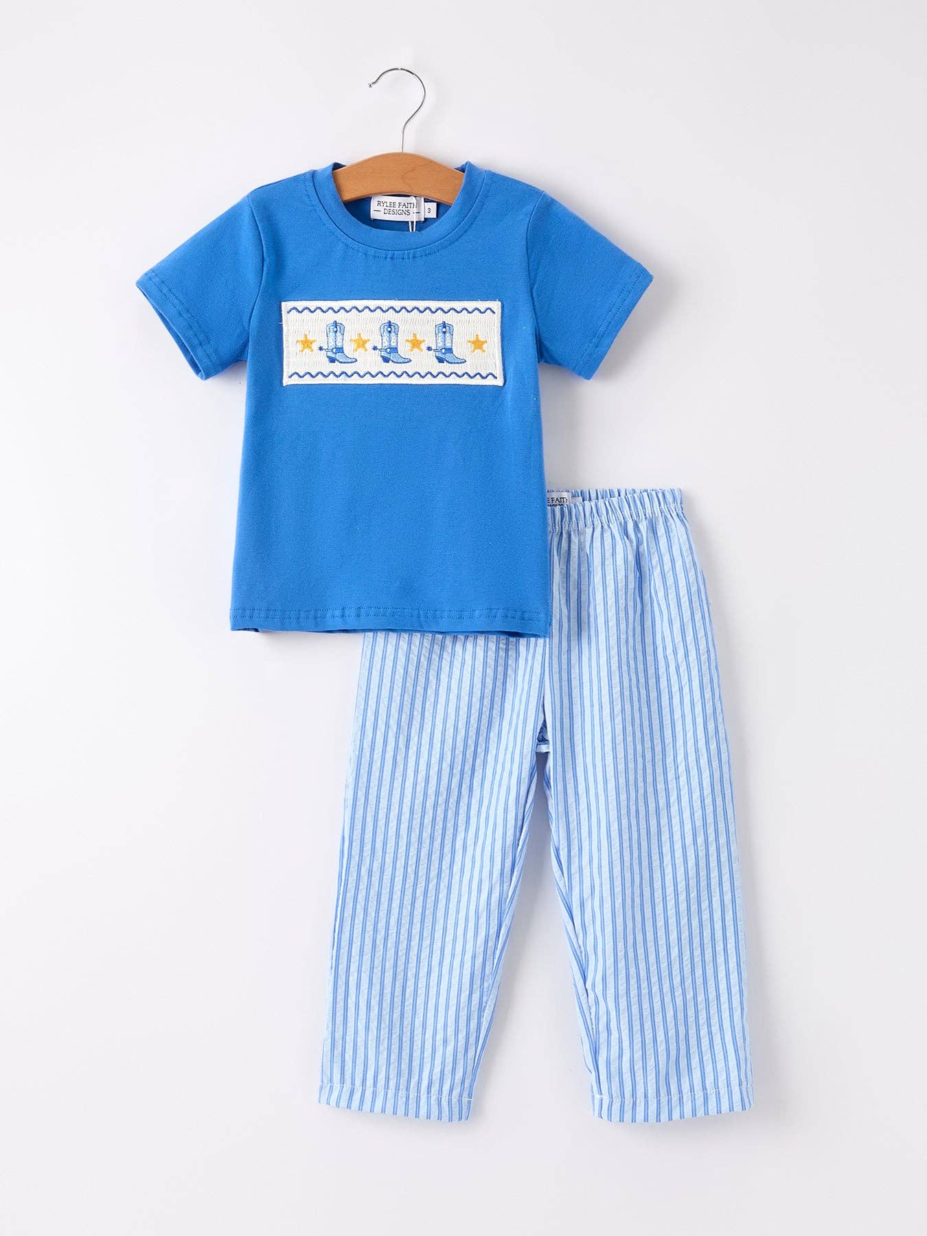 Autumn Blue Striped Boys Set