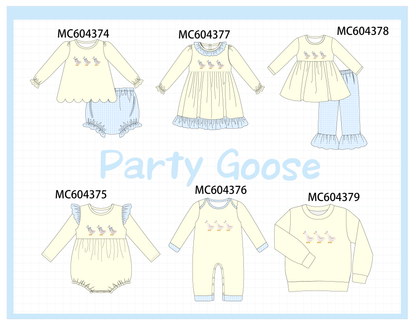 PO86 Beige goose embroidery collection