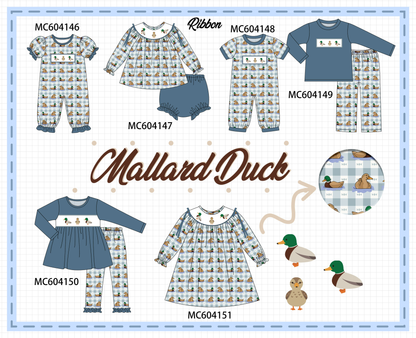 PO86 Blue mallard duck embroidery collection