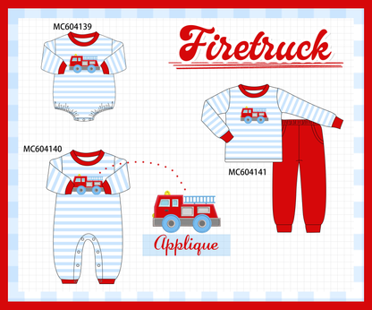 PO86 Blue stripe firework applique collection