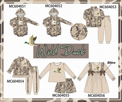 PO86 Camouflage duck embroidery ruffle collection