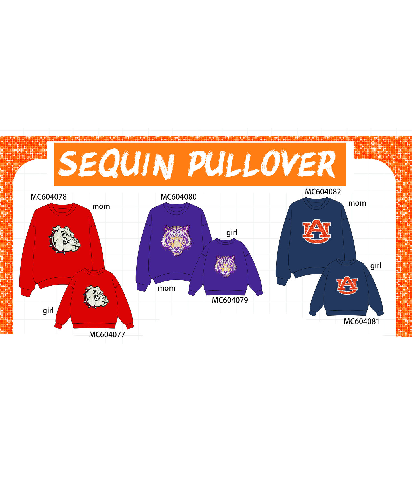 PO86 Collegiate sequin pullover collection 1