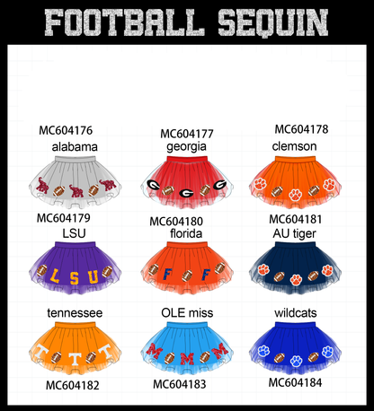 PO86 Football sequin skorts collection