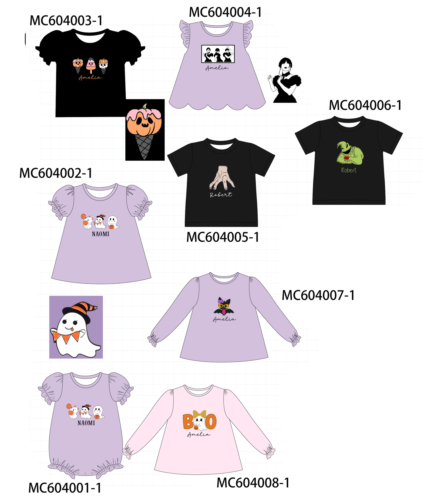 PO86 Halloween monogram embroidery collection 1