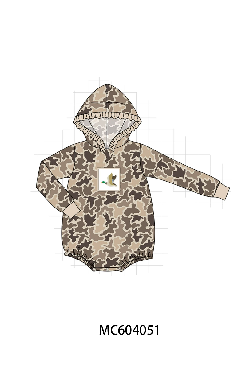 PO86 Camouflage duck embroidery ruffle collection