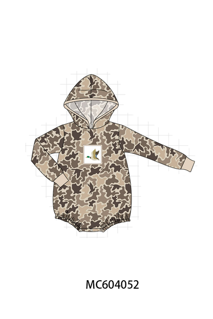 PO86 Camouflage duck embroidery ruffle collection