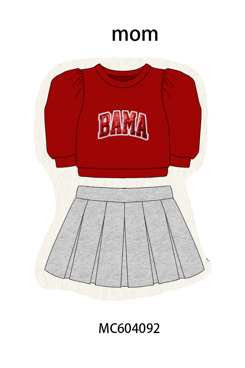 PO86 Football collegiate sequin skorts set collection
