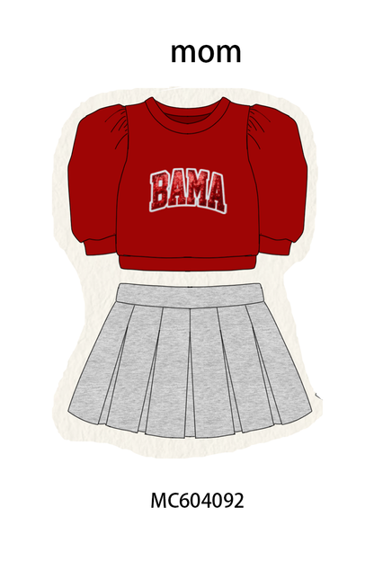 PO86 Football collegiate sequin skorts set collection