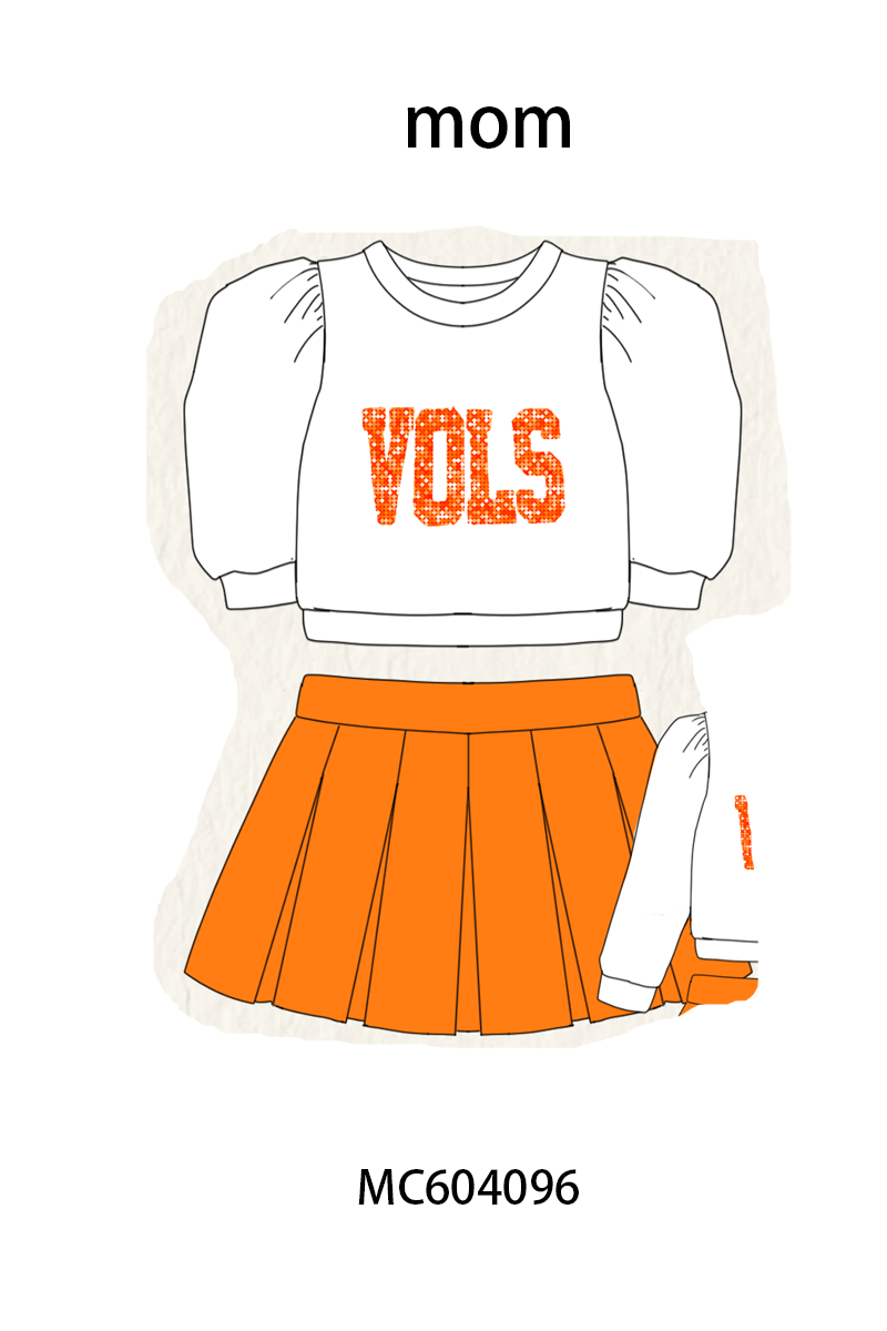 PO86 Football collegiate sequin skorts set collection