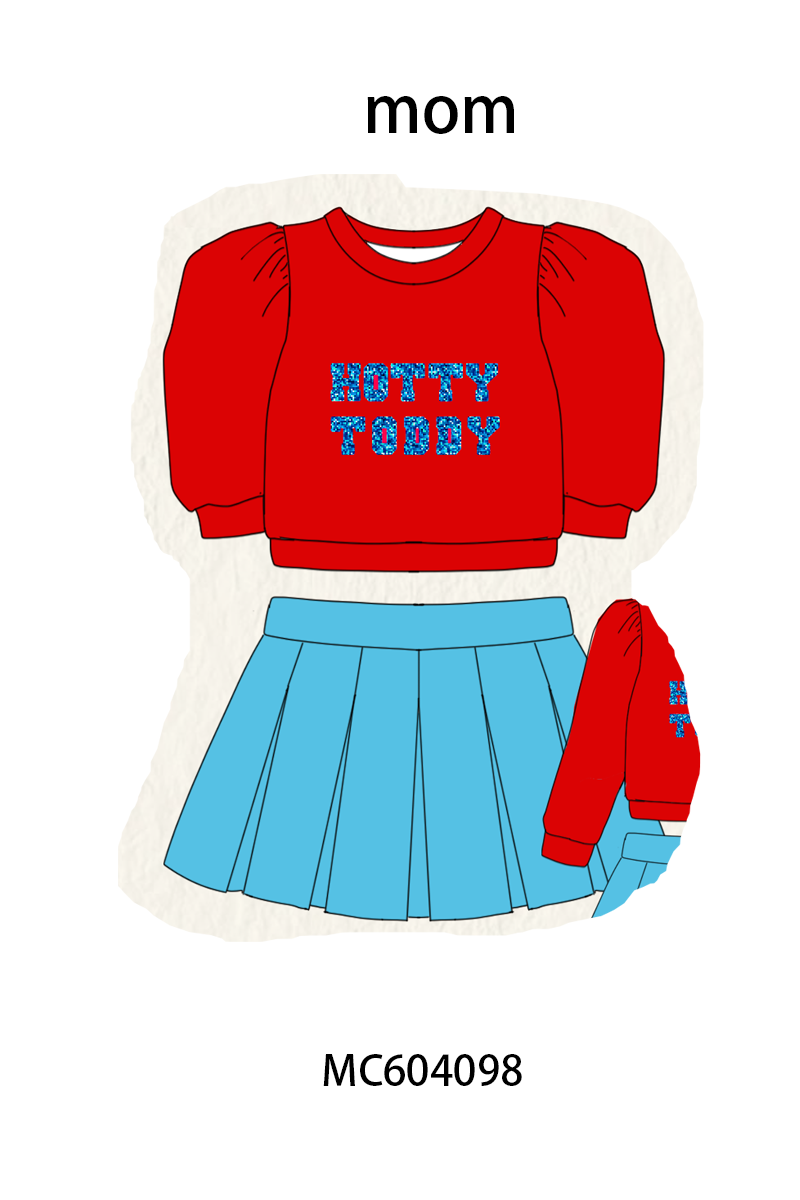 PO86 Football collegiate sequin skorts set collection