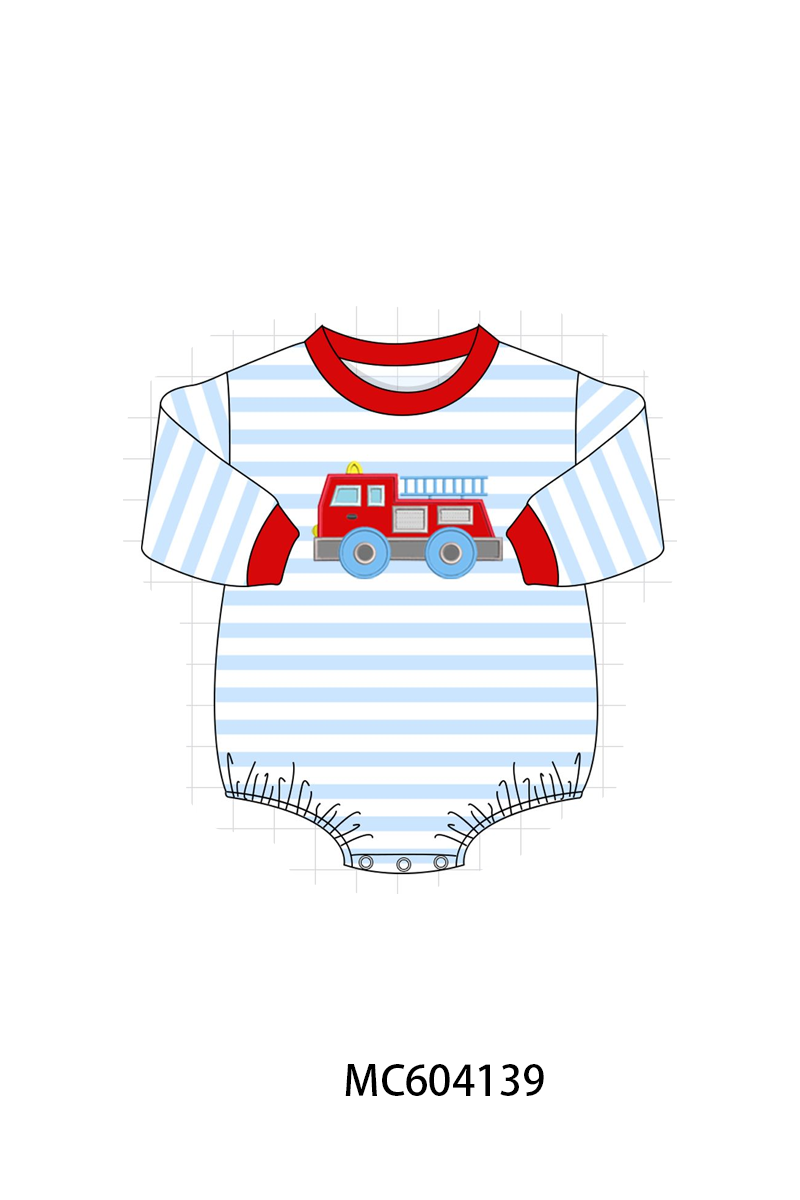 PO86 Blue stripe firework applique collection