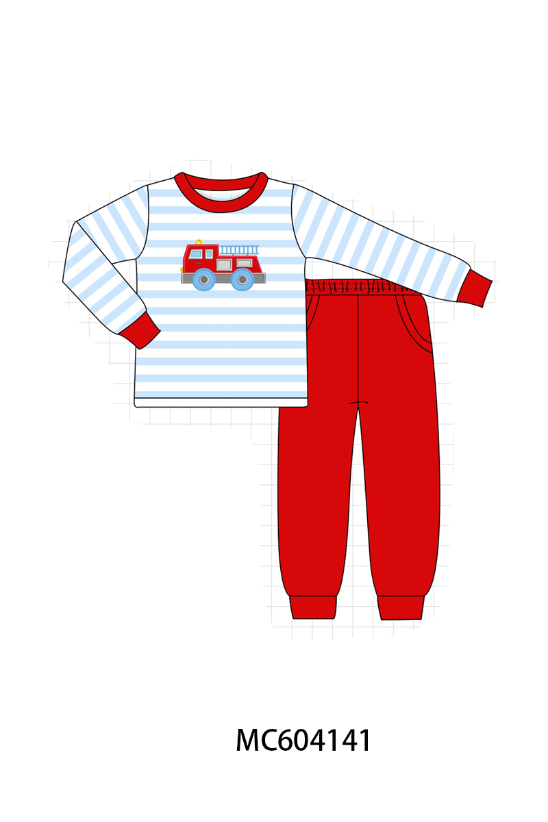 PO86 Blue stripe firework applique collection