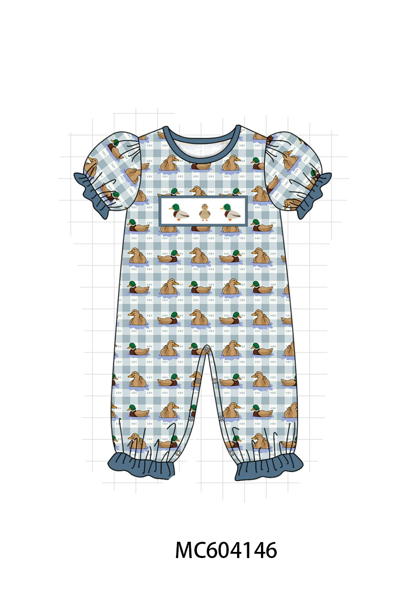 PO86 Blue mallard duck embroidery collection