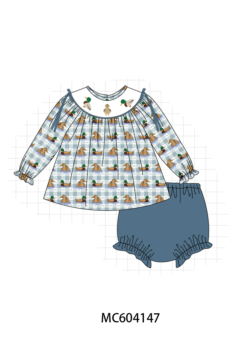 PO86 Blue mallard duck embroidery collection
