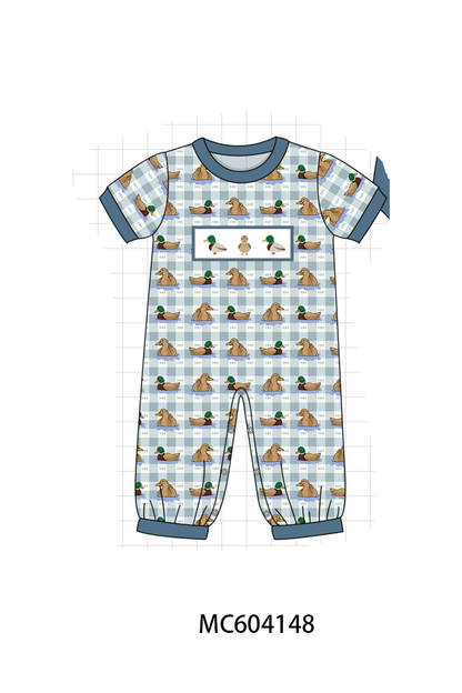 PO86 Blue mallard duck embroidery collection
