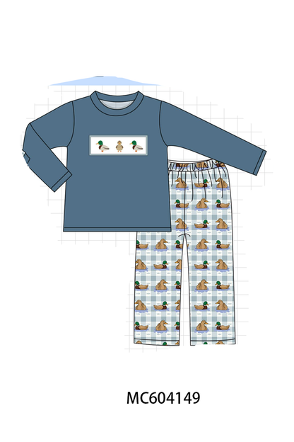 PO86 Blue mallard duck embroidery collection