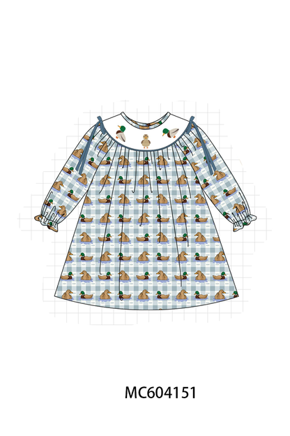 PO86 Blue mallard duck embroidery collection