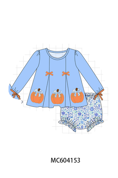 PO86 Blue pumpkin applique collection