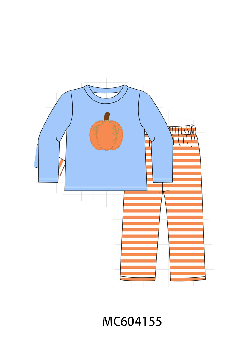 PO86 Blue pumpkin applique collection