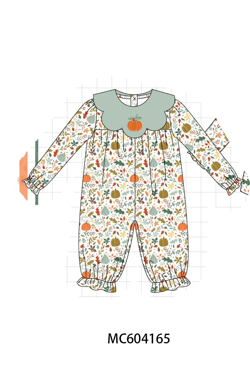 PO86 Pumpkin leaves embroidery collection