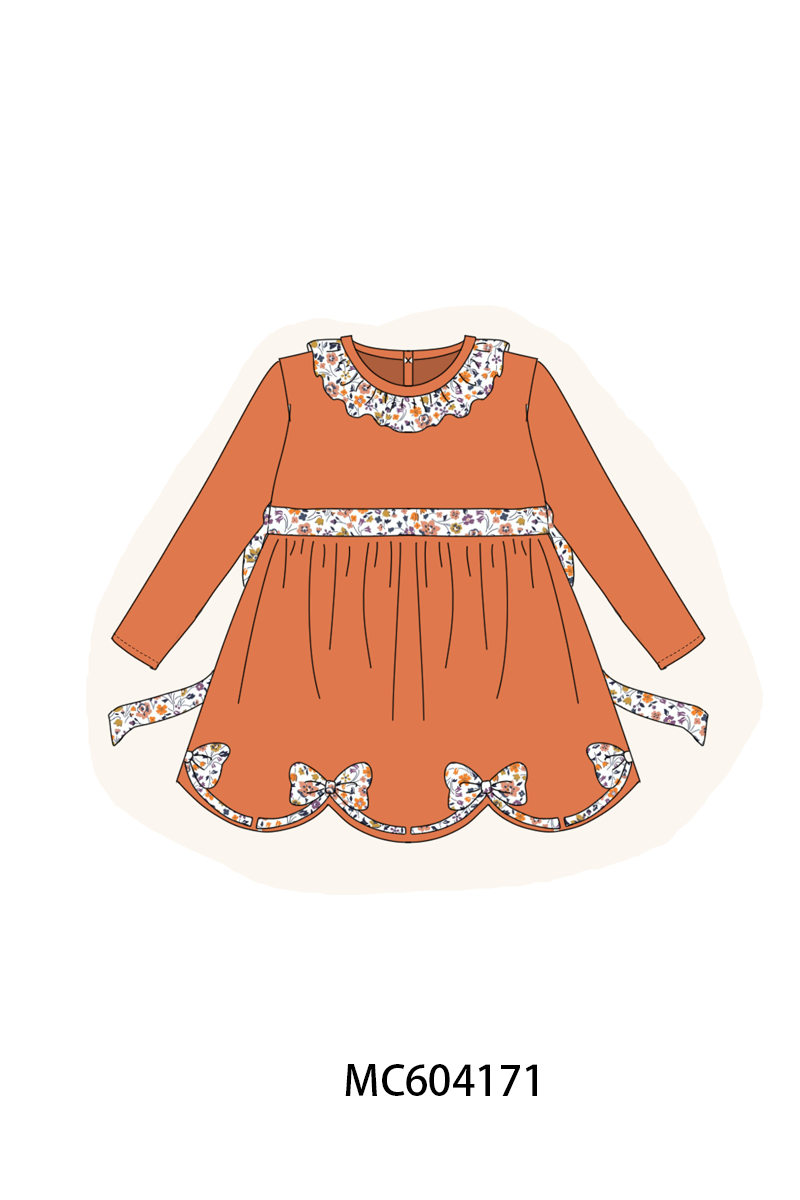 PO86 Floral bow embroidery collection