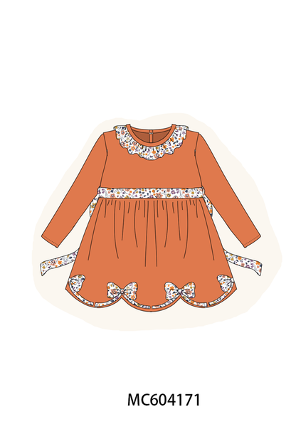 PO86 Floral bow embroidery collection