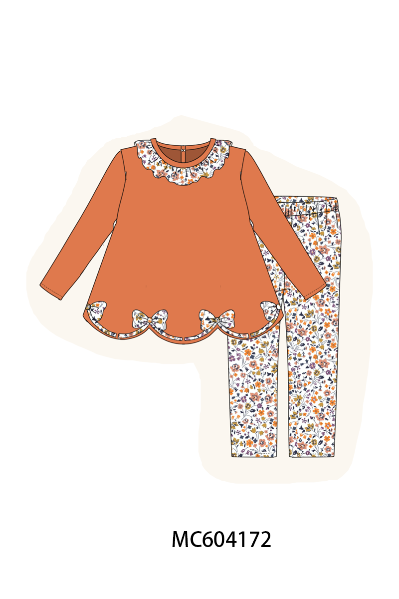 PO86 Floral bow embroidery collection