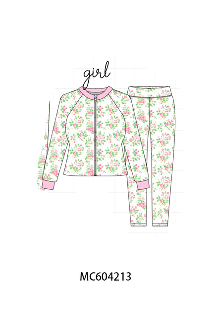 PO86 Multicolored floral print mom&me active pants set collection