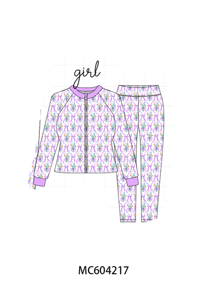 PO86 Multicolored floral print mom&me active pants set collection