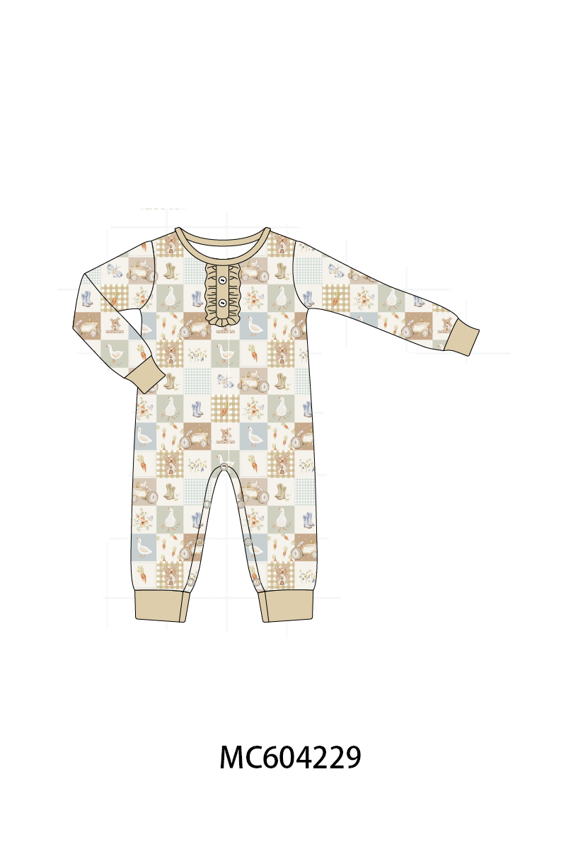 PO86 Life is better on the farm checkered print collection