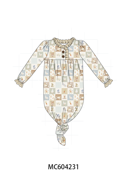 PO86 Life is better on the farm checkered print collection