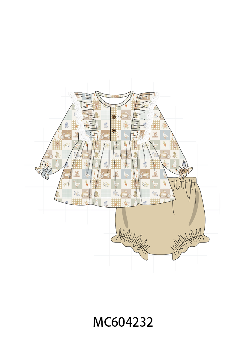PO86 Life is better on the farm checkered print collection