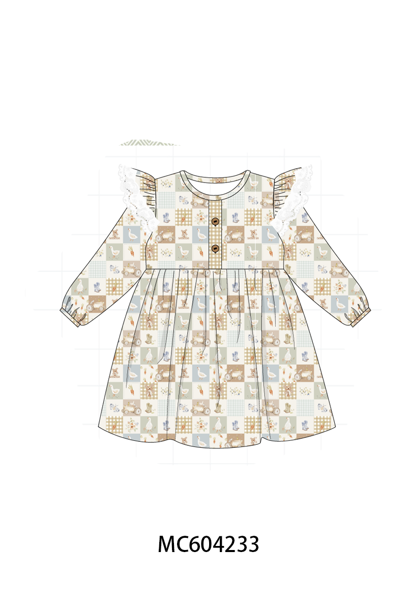 PO86 Life is better on the farm checkered print collection