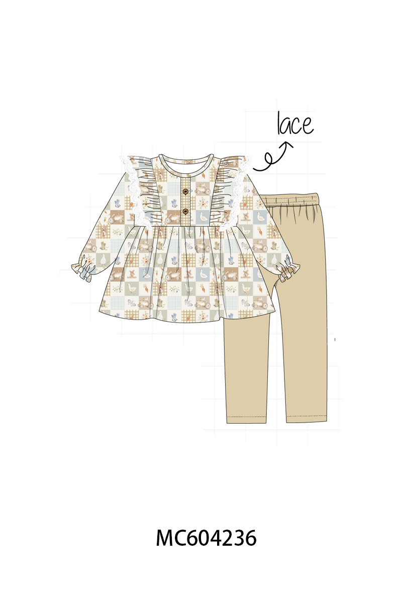 PO86 Life is better on the farm checkered print collection