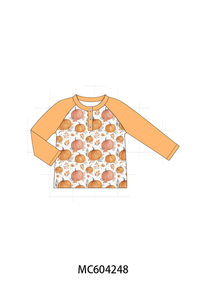 PO86 Orange pumpkin print ruffle collection 2