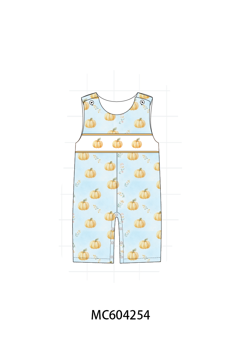 PO86 Pumpkin embroidery ruffle collection