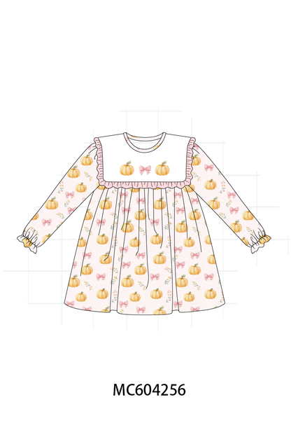 PO86 Pumpkin embroidery ruffle collection