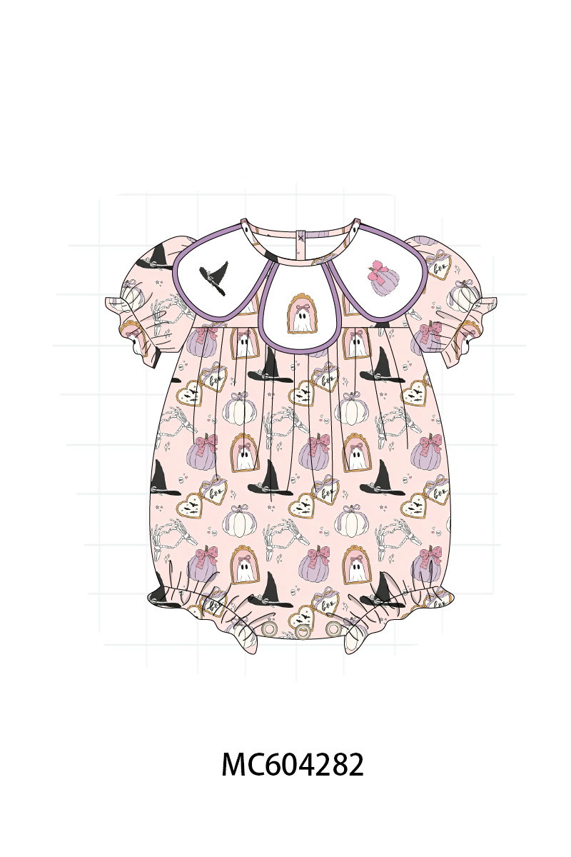 PO86 Purple halloween spooky embroidery collection
