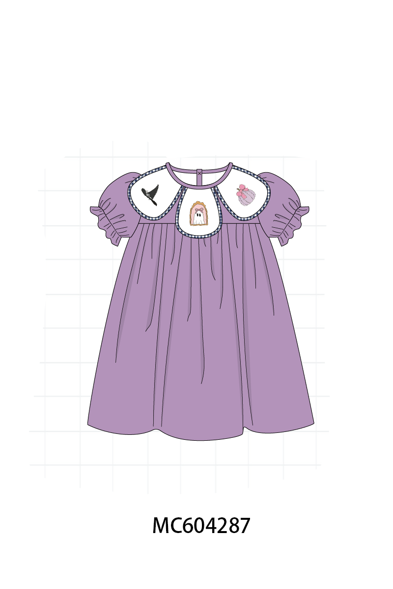 PO86 Purple halloween spooky embroidery collection
