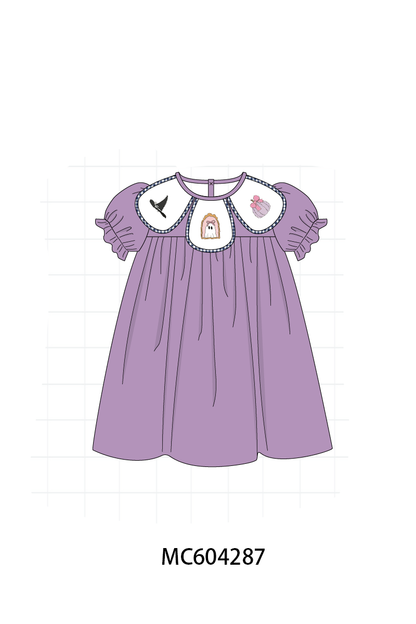 PO86 Purple halloween spooky embroidery collection