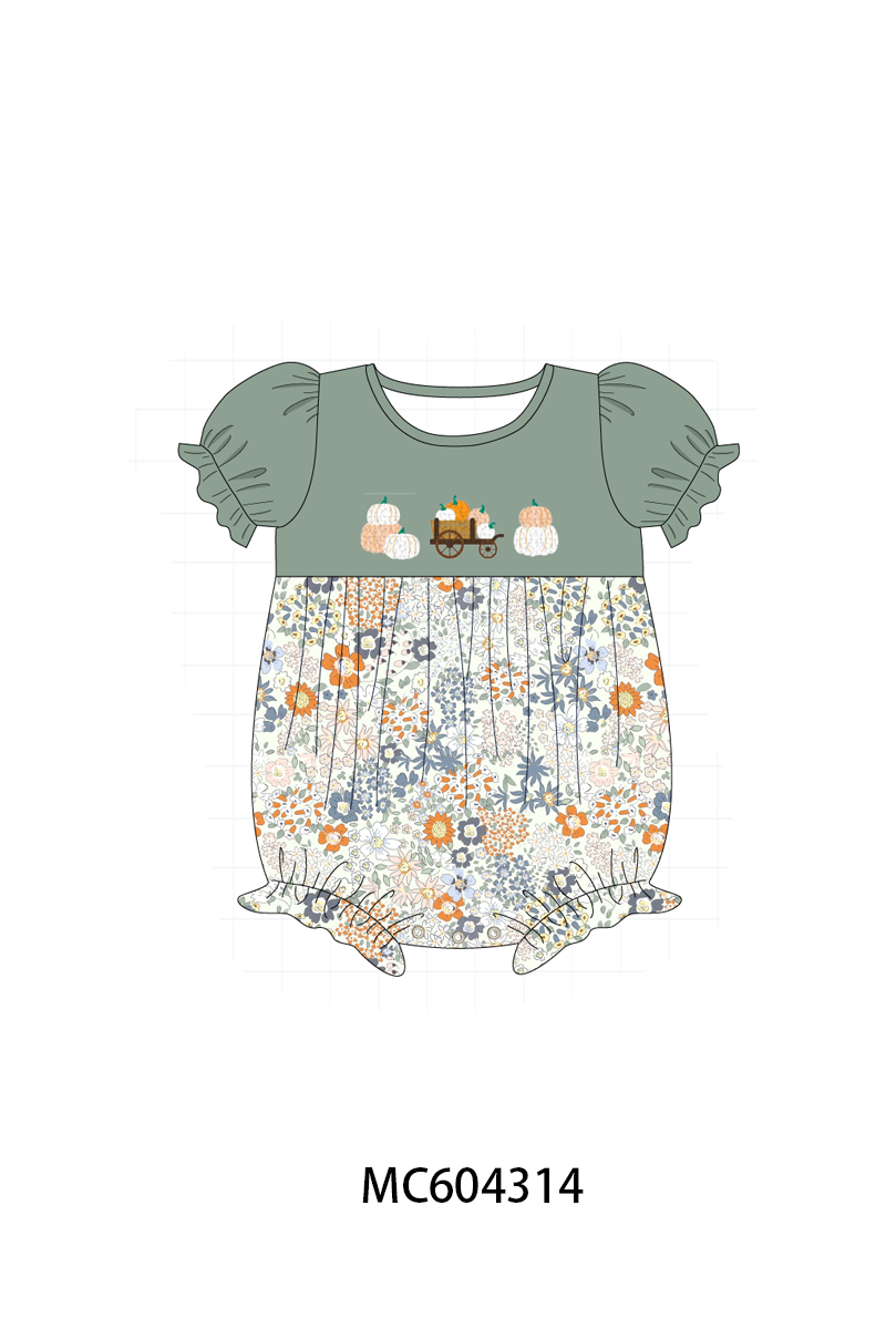 PO86 Sage pumpkin french knot collection
