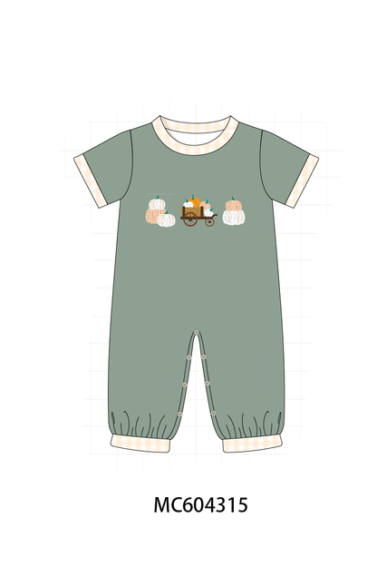 PO86 Sage pumpkin french knot collection