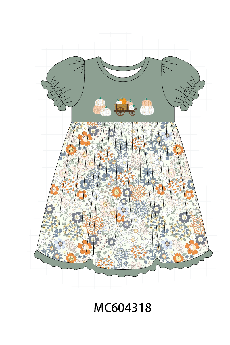 PO86 Sage pumpkin french knot collection