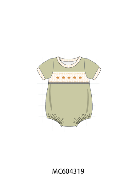 PO86 Vintage pumpkin embroidery smocked collection