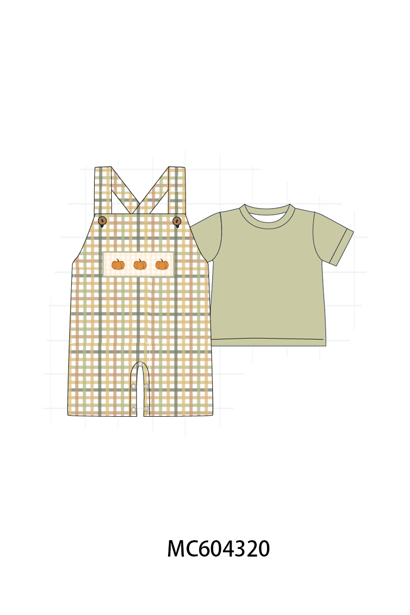 PO86 Vintage pumpkin embroidery smocked collection