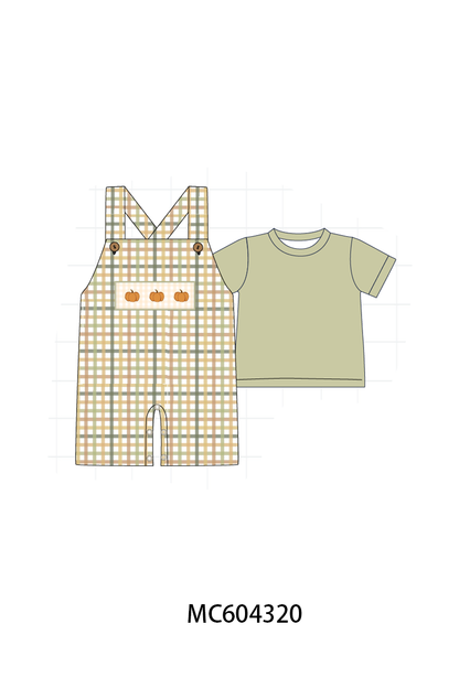 PO86 Vintage pumpkin embroidery smocked collection