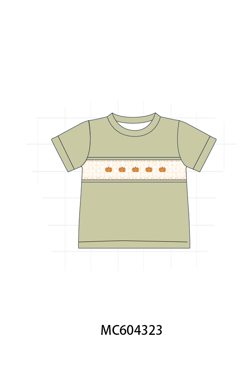 PO86 Vintage pumpkin embroidery smocked collection